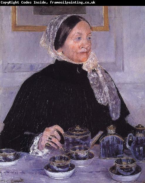 Mary Cassatt Woman beside tea-table